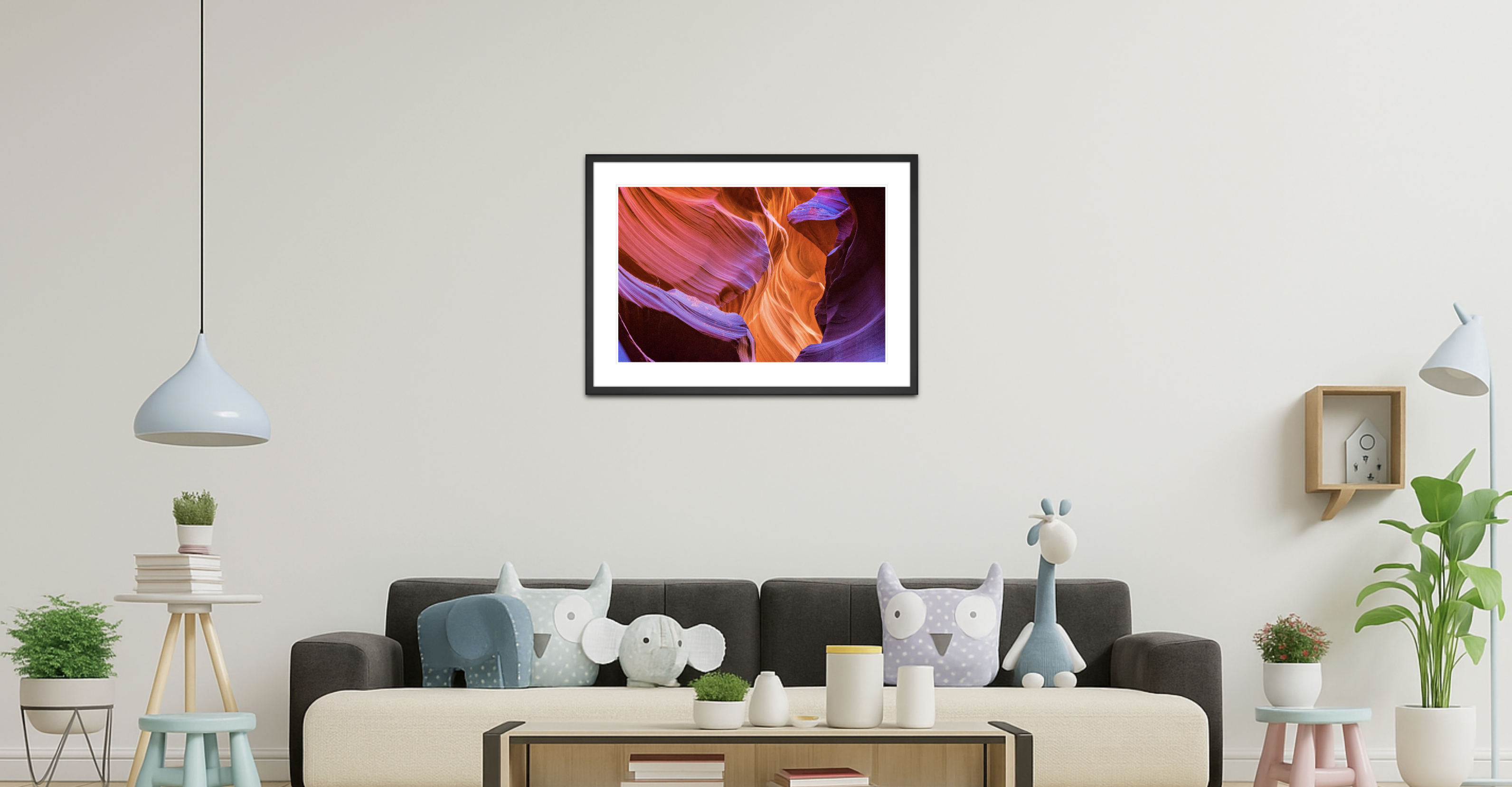 Framed artwork mockup generated by AIFRAMING